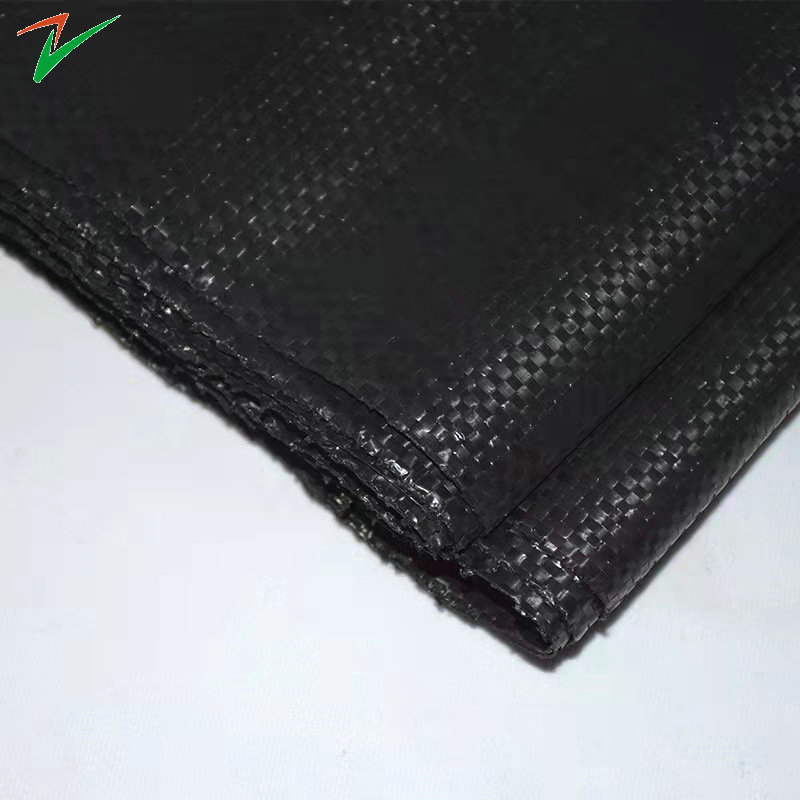 Black PP Woven Fabric Weed Barrier Mat for Gardening