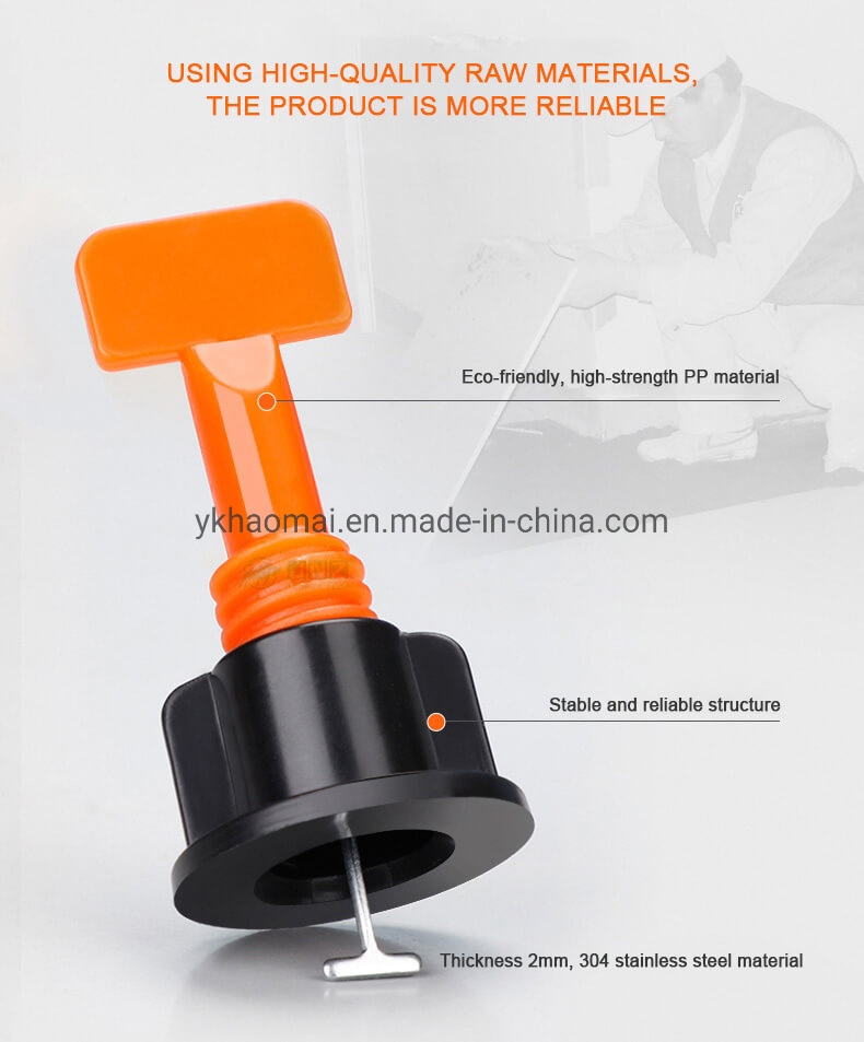 Tile Leveling System Kit Tile Leveler Spacers Steel Pins - Reusable Tile Installation Tool Kit for Tiles Stone Installation