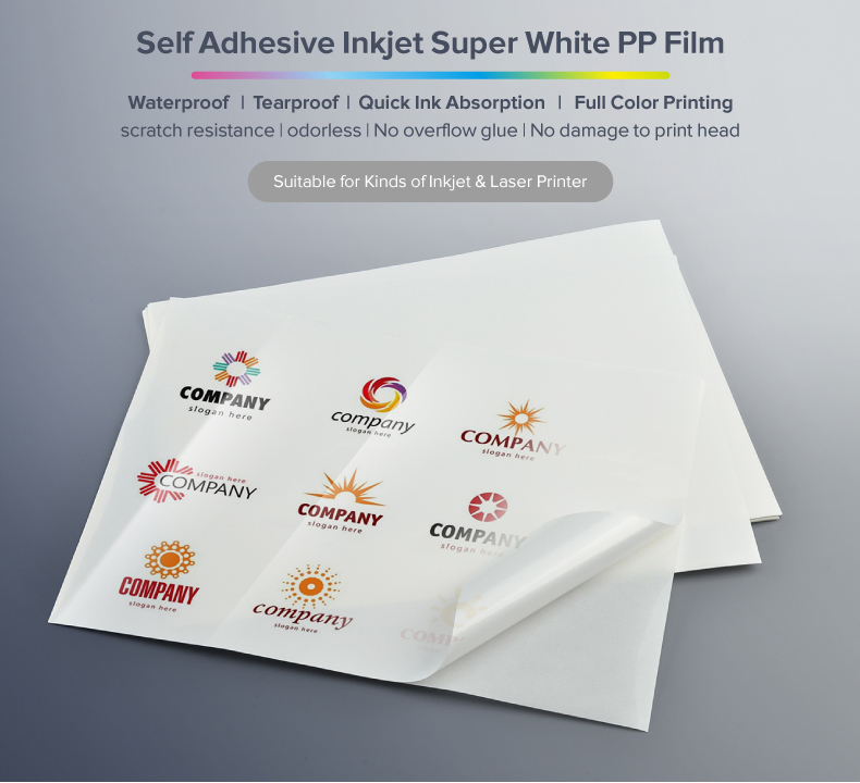 Carton Glassine Rightint A4, OEM Die Cutting Paper Label Sheet