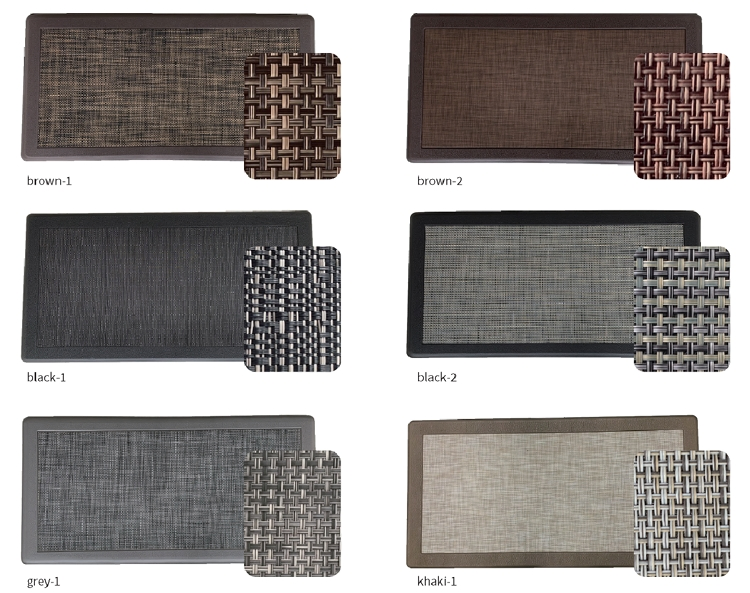 Textilene Surface Water and Oil Resistance PVC Kitchen Mat Anti Fatigue Home Mat