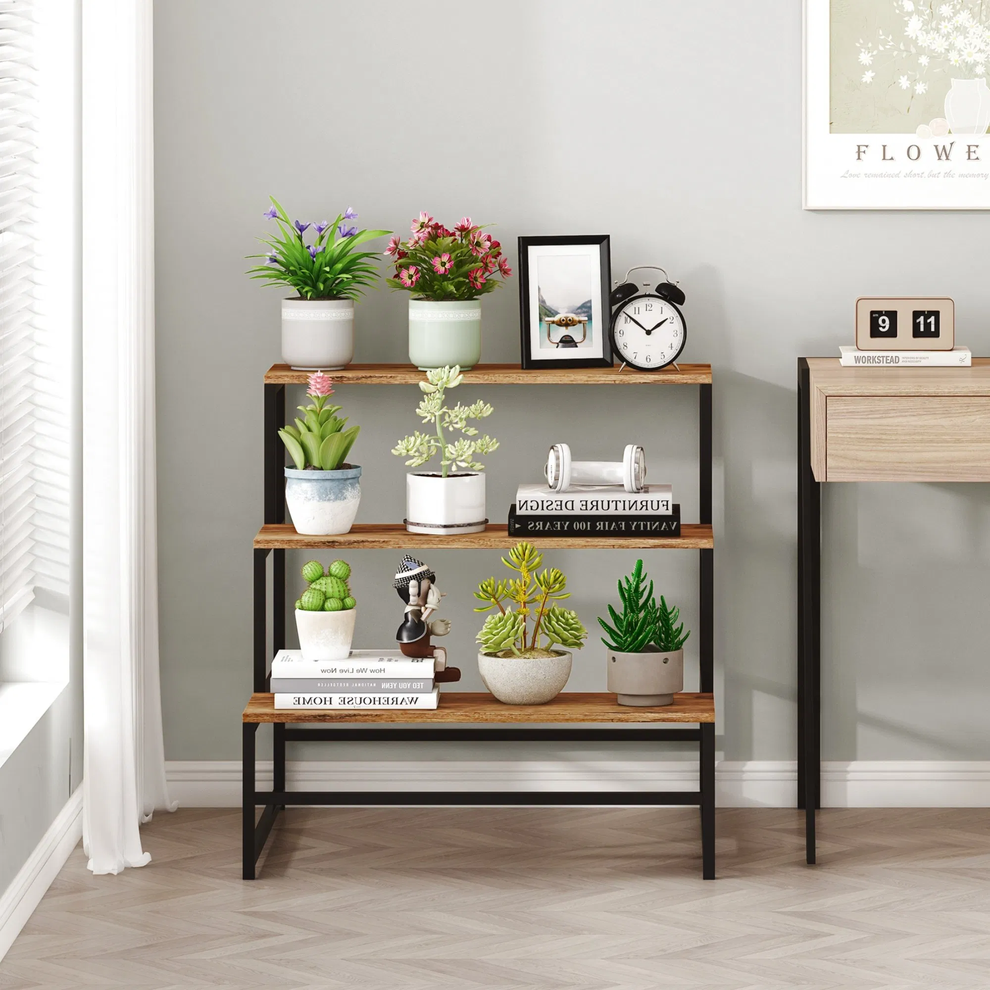 Modern Minimalist Tall Plant Rack Multi-Layer Vertical Flower Stand