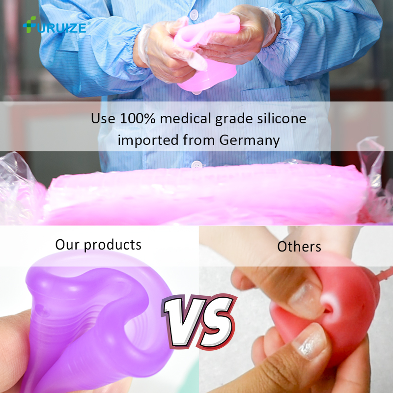 OEM 100% Medical Grade Silicone, Soft and Comfortable Cup for Women Period Copa Menstrual