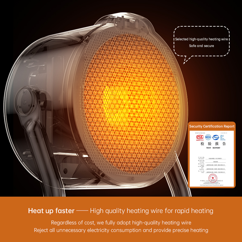 No Noise Adjustable Energy-Saving Rapid Warming Shake Head Wammer Fan Heater