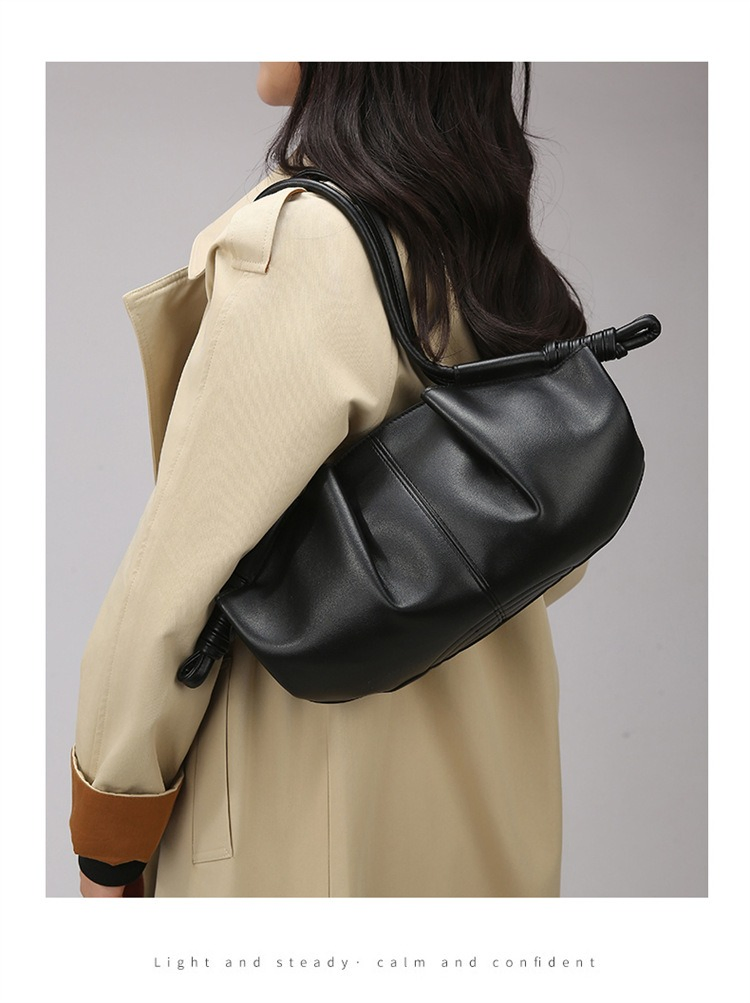 2025 New High-End Women Cloud PU Leather Commuter Single Shoulder Bag