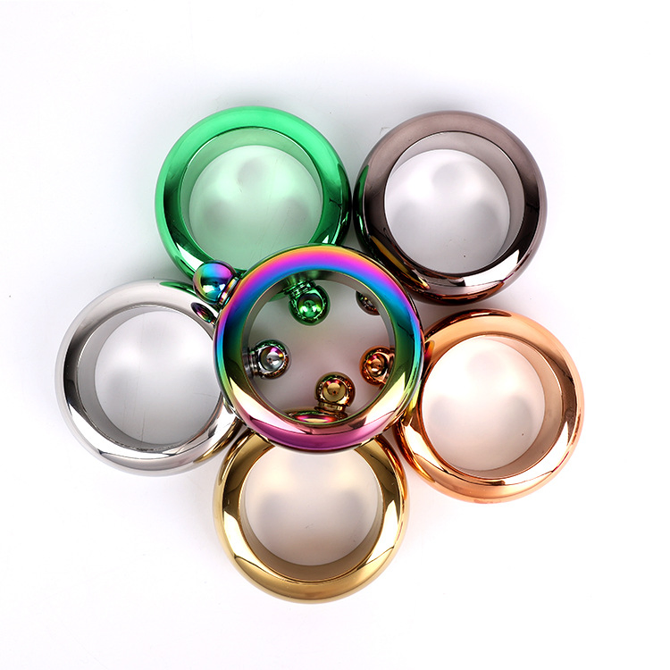 portable Mini 304 Stainless Steel3.5oz Bracelet Shaped Colorful Flagon Hip Flask Wine Pot