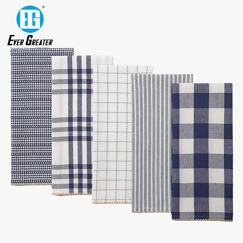 High-Quality Cotton Kitchen Towels Reusable Printed Christmas Kitchen Towels for Holiday Cooking