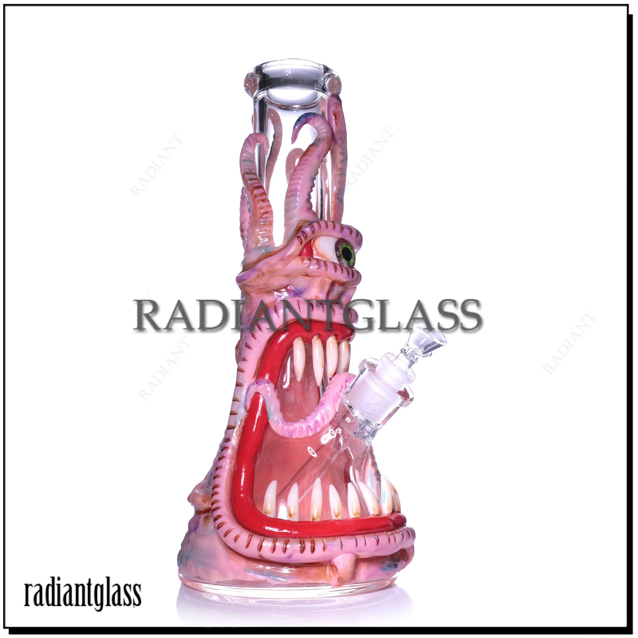 Single Eye Glass Water Pipe for Smoking with 14male Bowl Glass Smoking Pipe