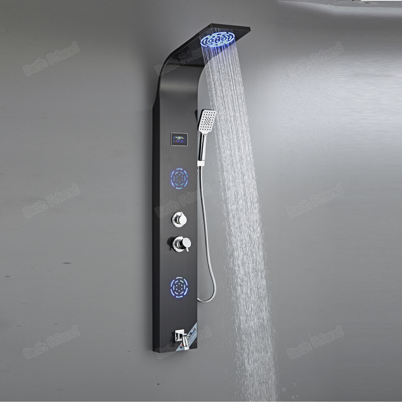 Cheap Price Easy Install Multifunctional Body Jets Shower Column Rectangle SPA Shower Panel
