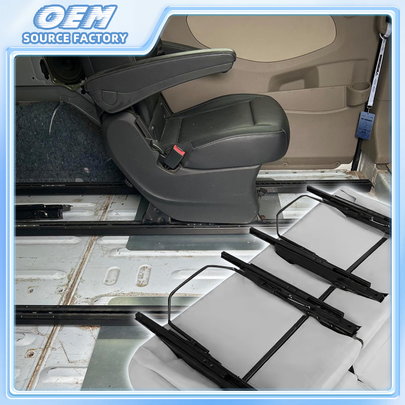 Универсальный слайдер сиденья с двойной блокировкой и черным порошковым покрытием