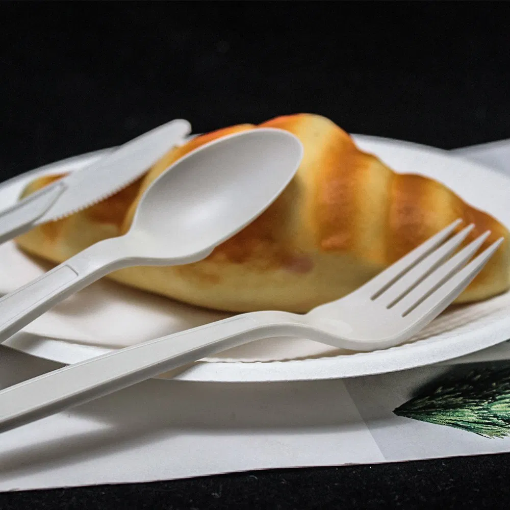 Biodegradable Disposable Cornstarch Spoon Disposable Tableware with CE&FDA&BPA Free