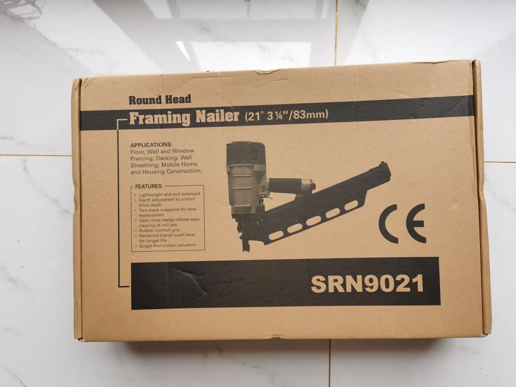 Пневматический гвоздезабивной пистолет SRN9021 21°