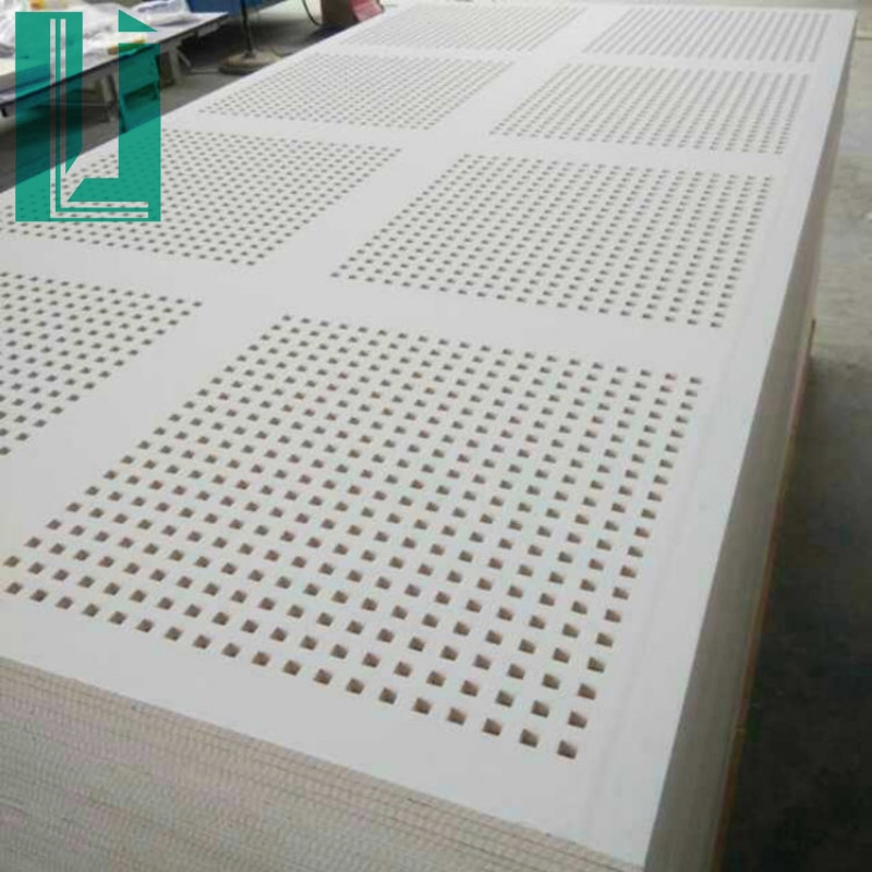 12mm Seamless Ceiling Acoustic Perforated Gypsum Board Plasterboard for Hotel Decorations Square Shape