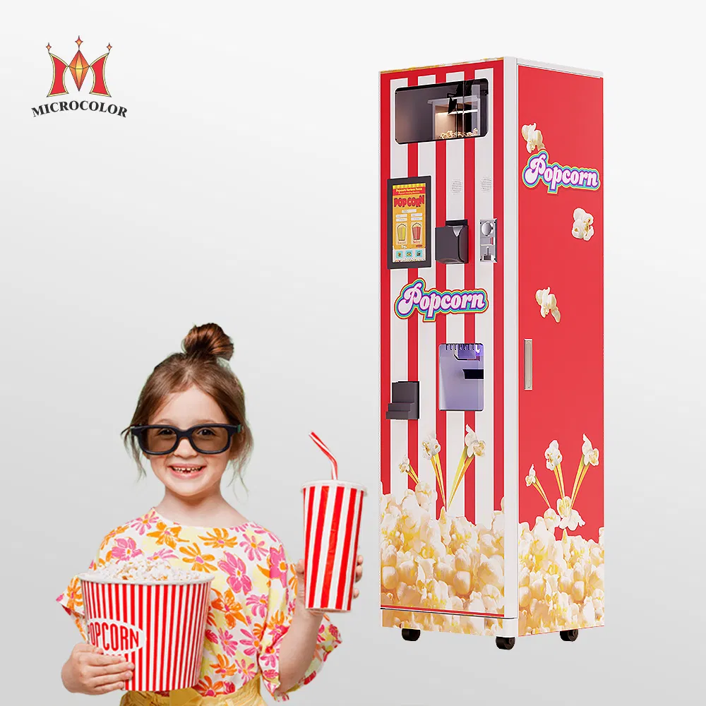 Snack Food Sweet Popcorn Machine Robot Intelligent Automatic Popcorn Vending Machine for Sale