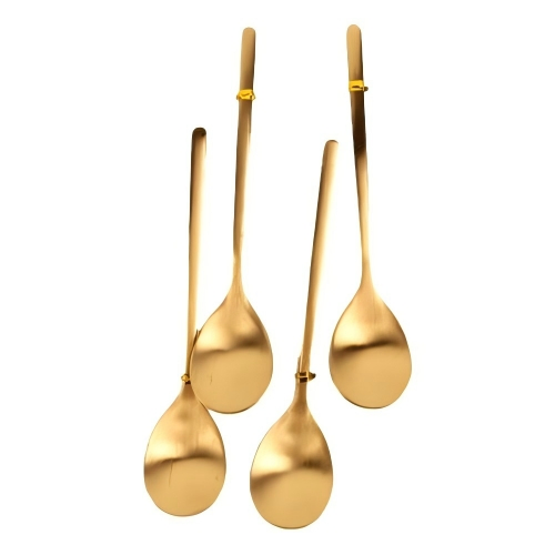 304 Stainless Steel Spoon Gold 4PCS/Set