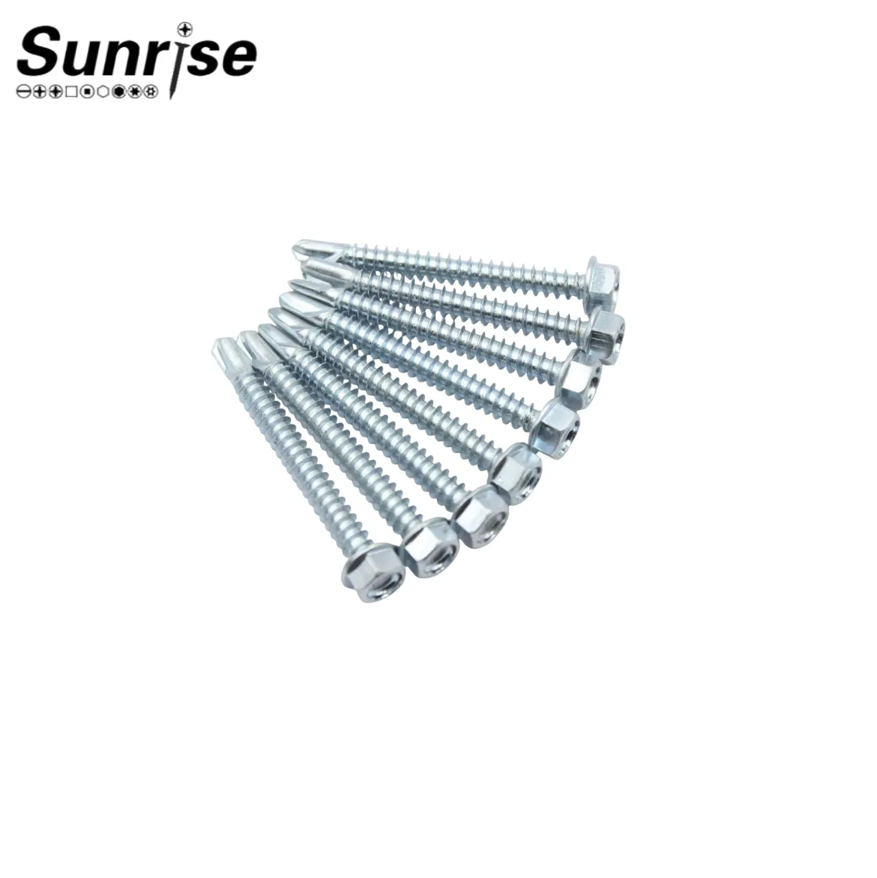 Metal Steel DIN7504K ASME B18.6.4 Hex Washer Head Self Drilling Screw