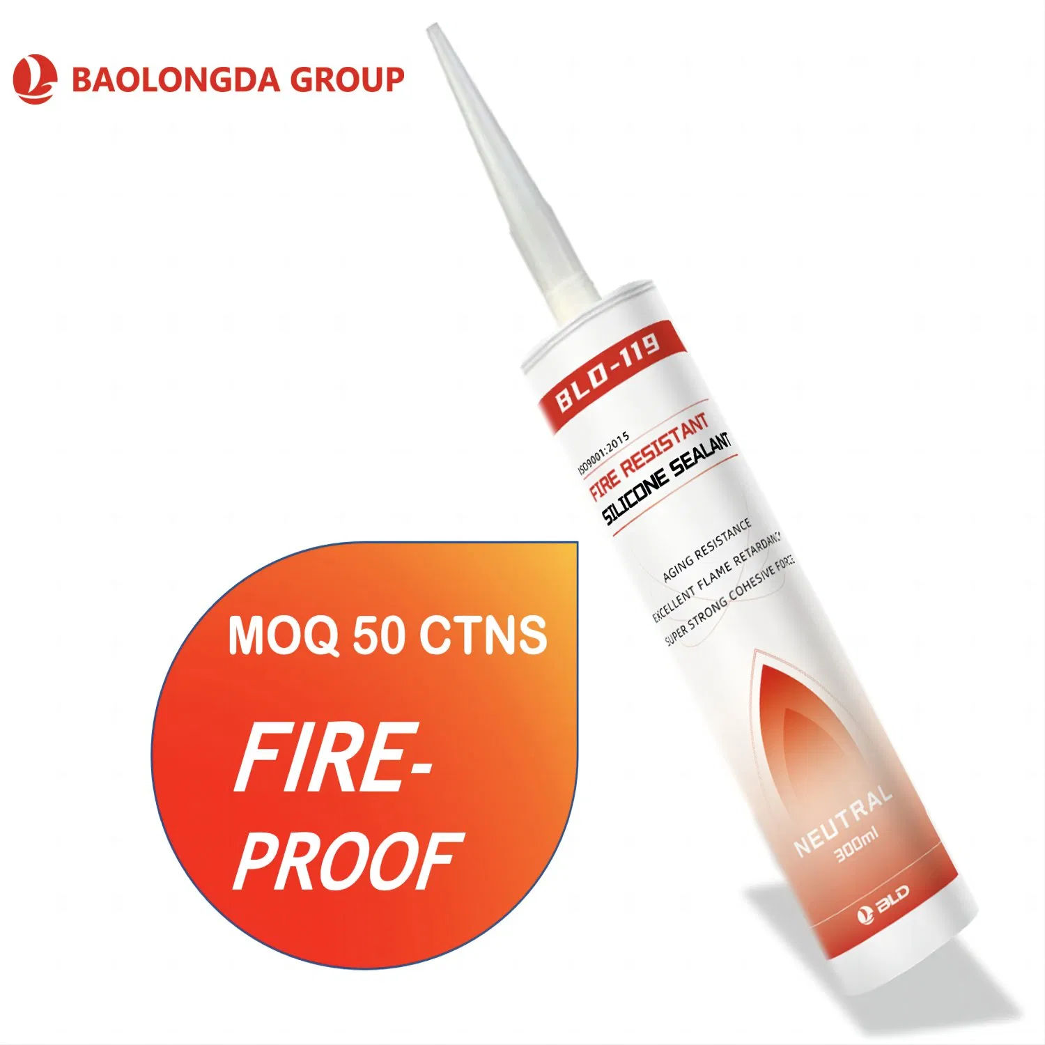 Bld-119 Silicone Fire Resistent Sealant Fireproof Silicone Sealant for Glass