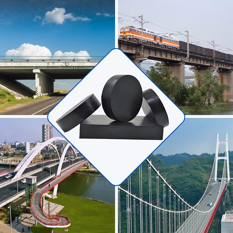 Rubber Elastomeric Bridge Bearing Plate Type Rubber Bridge Support Bearing for Viaduct