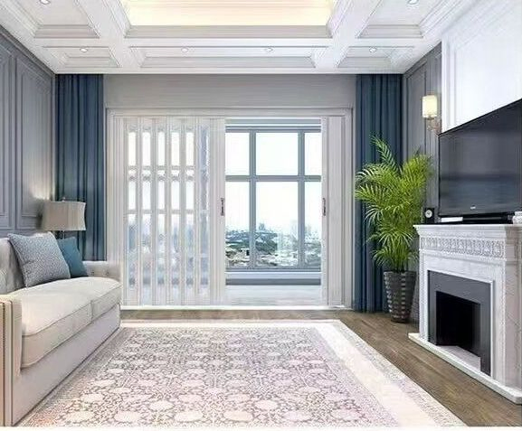 PVC Slidning Door for Bathroom Folding Partition Black Kitchen Waterproof Carton Chinese Stainless Steel Foldingdoor Factory