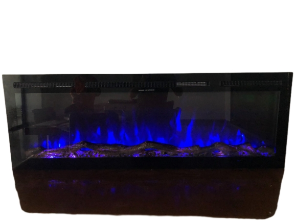 750-1500W Electric Fireplace Household Insert with Smart Control for Multi Flame Color