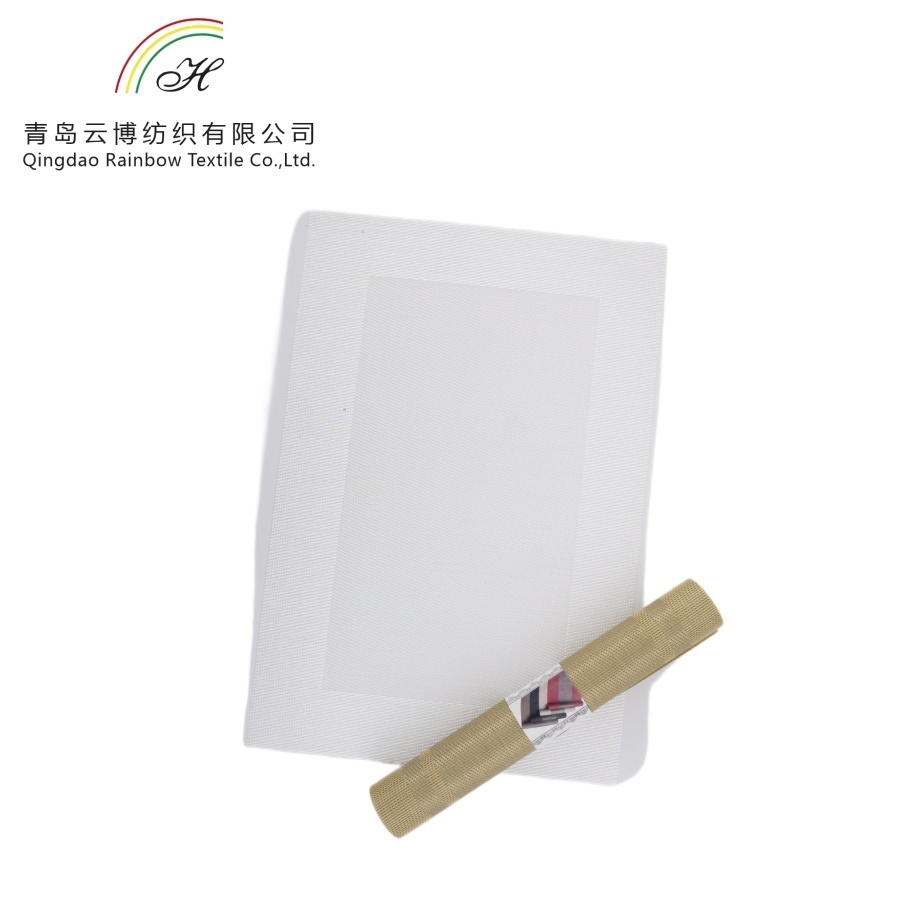 Custom PVC Non Slip Heat Insulation Kitchen Table Placemat Rectangle Embroidery Luxury Place Mat