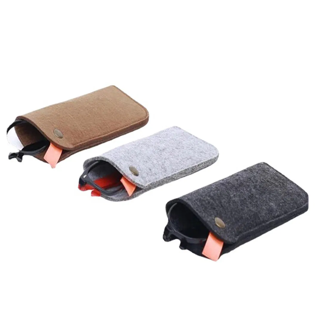 Guaranteed Quality Unique Modern Small Purse Grey Bags Felt Glasses Bag