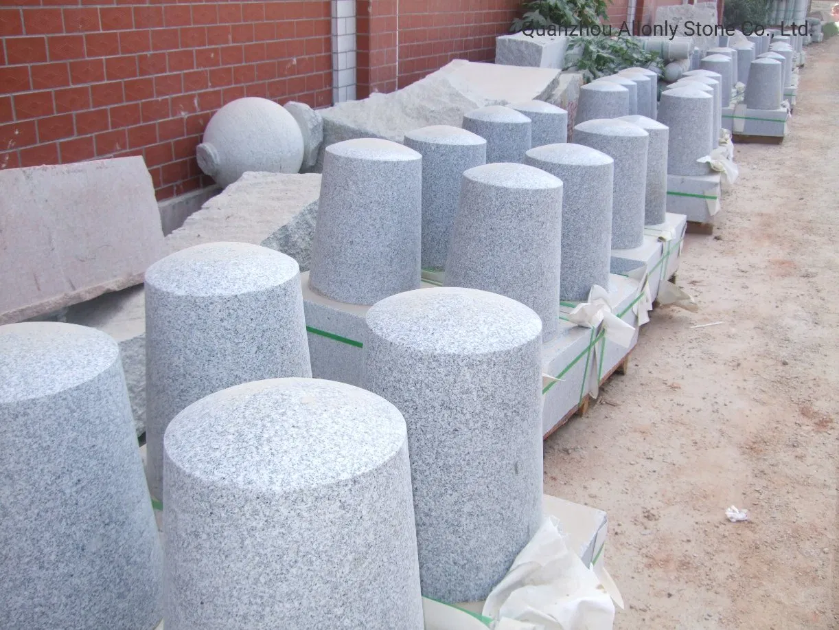 Natural Cheap Granite Parking Post Stone Driveway Small Pillars for Outdoor Road