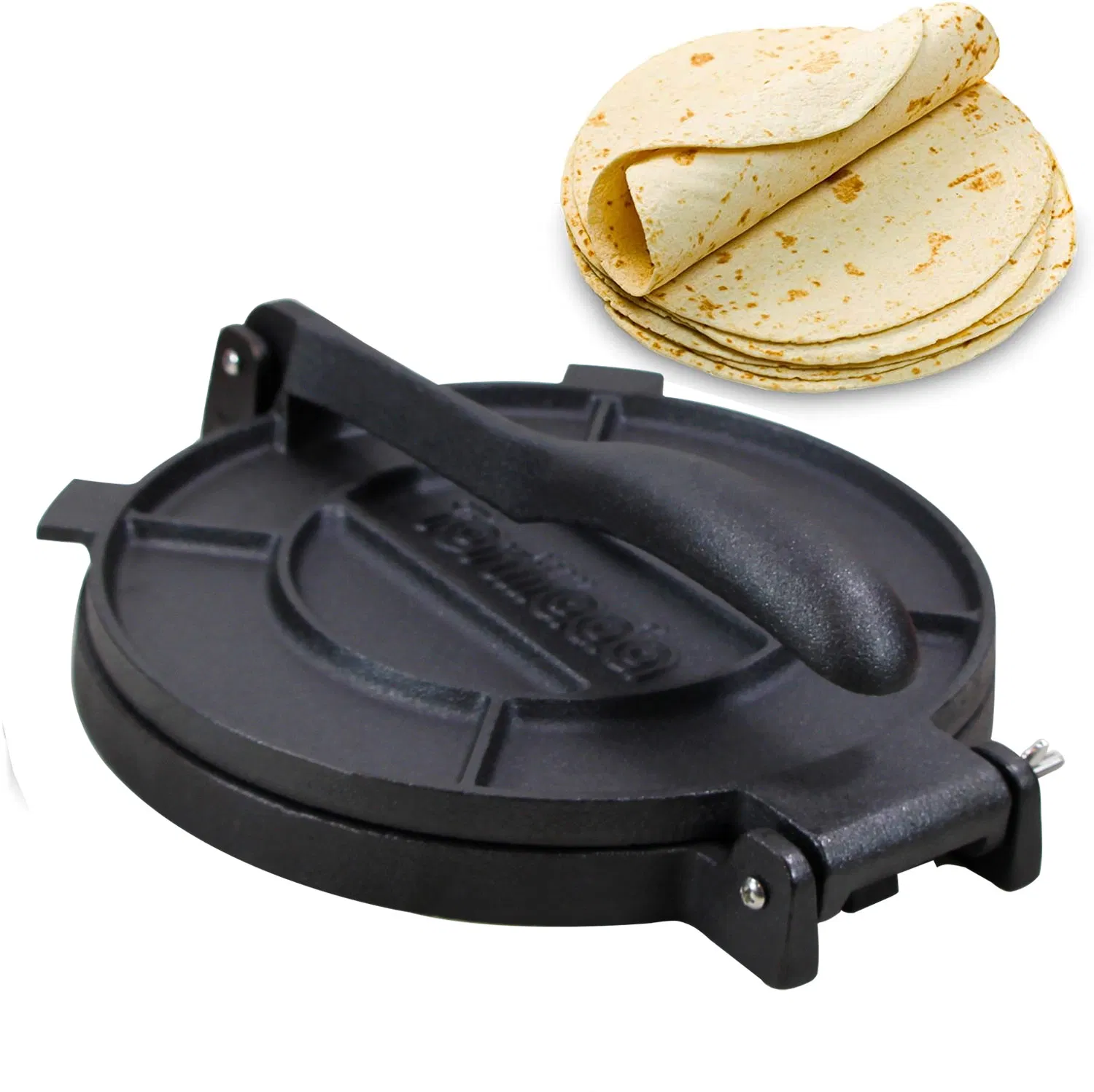 Amazon Hot Sale Cookwin Manual 10 Inch 10" Cast Iron Tortilla Press Maker Mexico Cast Iron Tortilla Dough Press Maker Kitchenware Cookware Pancake Press Maker