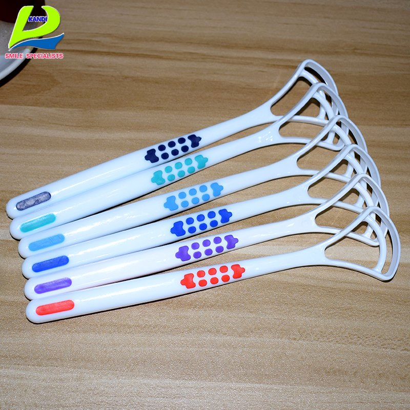 High Quality PP+TPE Tongue Scraper for Tongue Cleaning