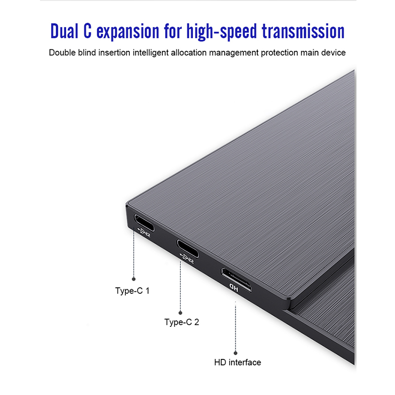 14 Inch Full HD 1080P Gaming Monitor 60Hz 6ms Portable Monitor with Type-C USB for Laptop PC Mobile Phone