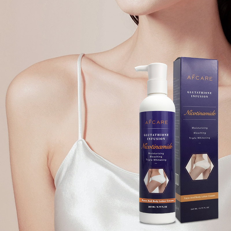 OEM Private Label Body Milk Vegan Lightening Bleaching Glutathione Whitening Body Lotion