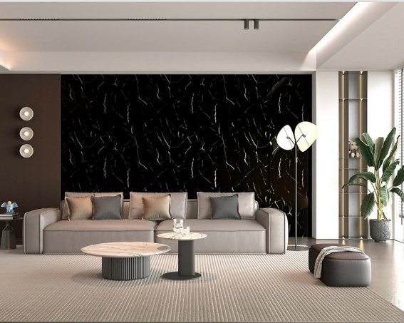 Textured Marble PE Foam Wall Stickers for Living Room