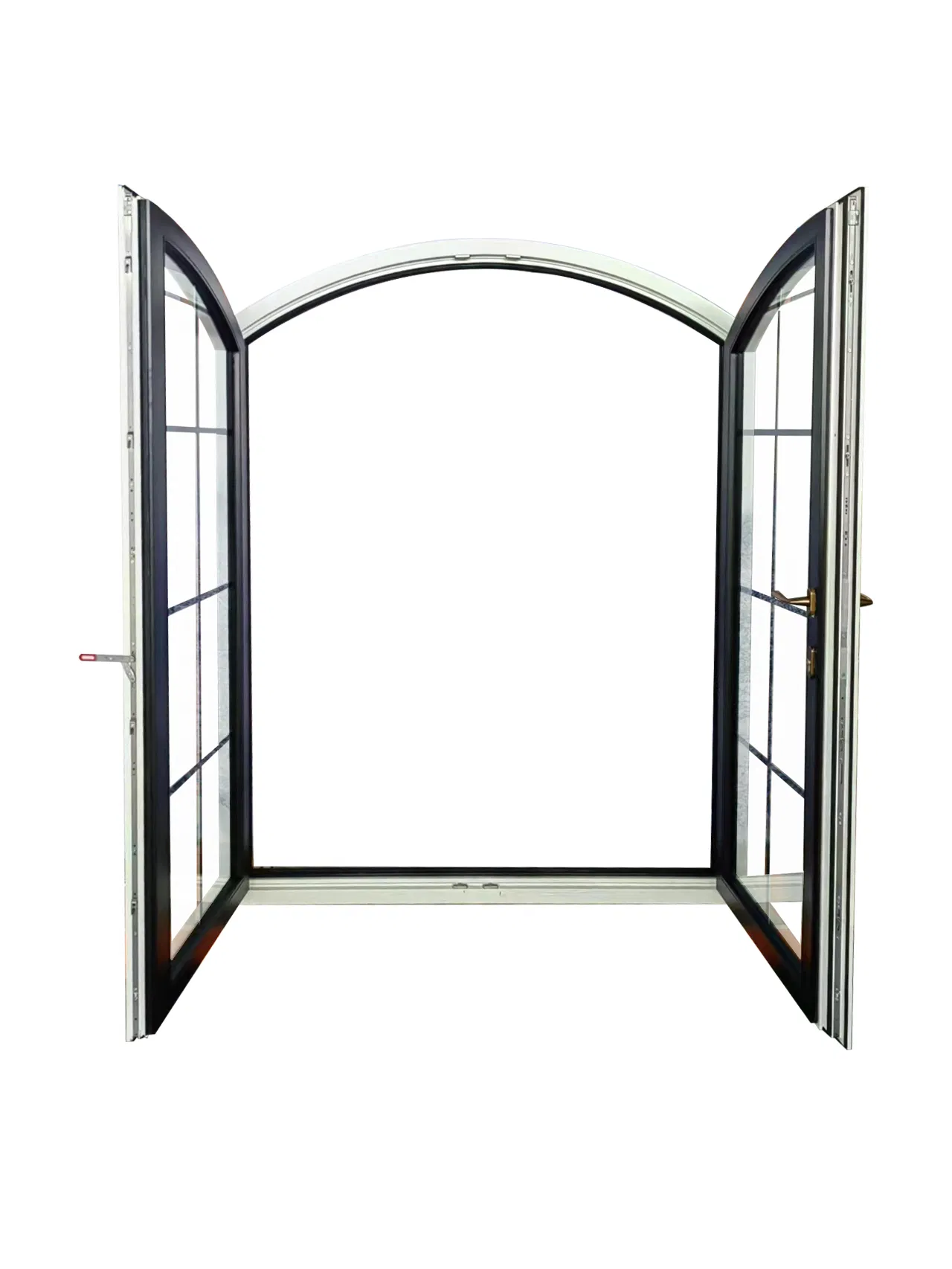 Penjoy Factory Customized Arch Shaped Wooden Cladding Door Hinged Door Entrance Wood Door