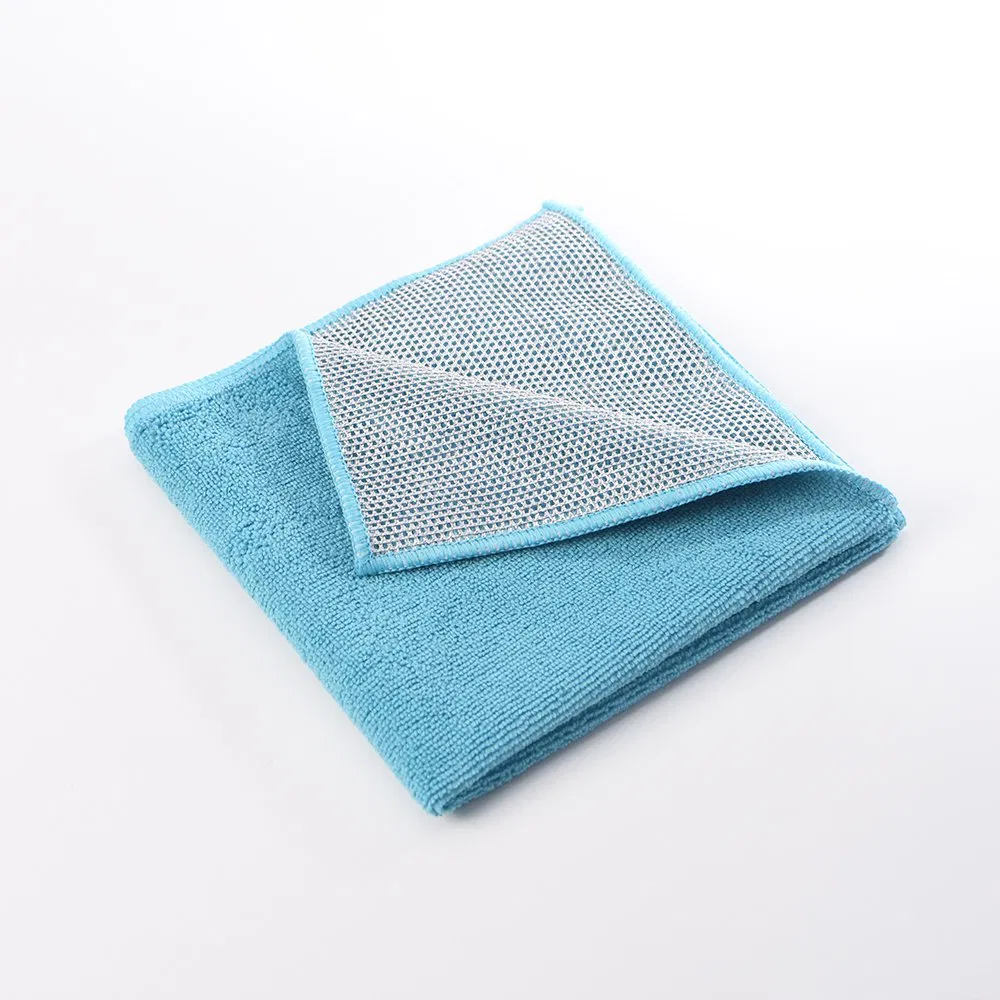 Customized Silver Wire Microfiber Household Kitchen Dish Cleaning Cloth