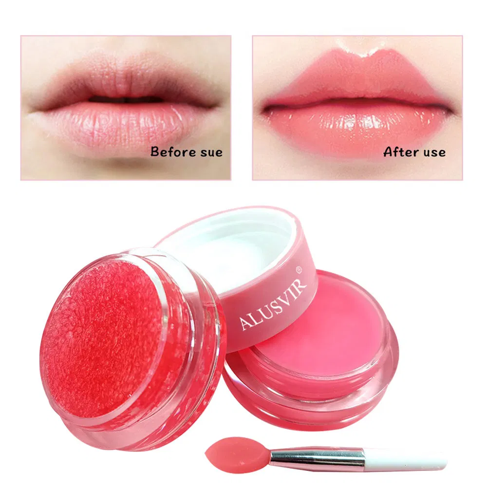 Fruit Moisturizer Exfoliator Sugar Pink Lips Care Lip Balm and Scrub Set
