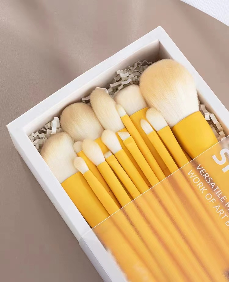 Shehas She Has a Macaron Sao Powder 15 Makeup Brush Set Red Eye Shadow Brush Loose Powder Brush Full Set of Detail Brush