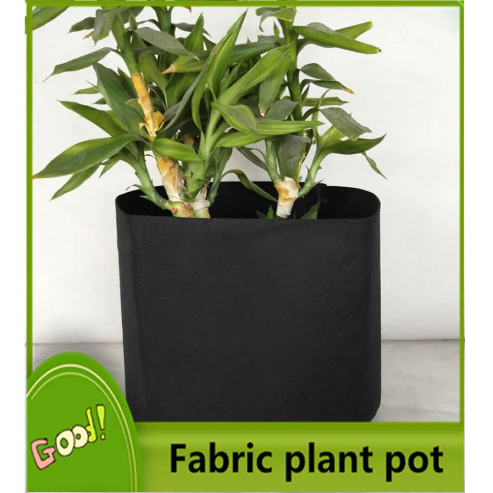 Горшок для растений Grow Bag из полиэстера/фетра, черный