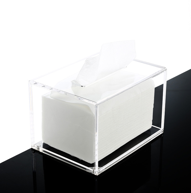 Restaurant Clear Acrylic Tissue Box Plastic Paper Towel Holder