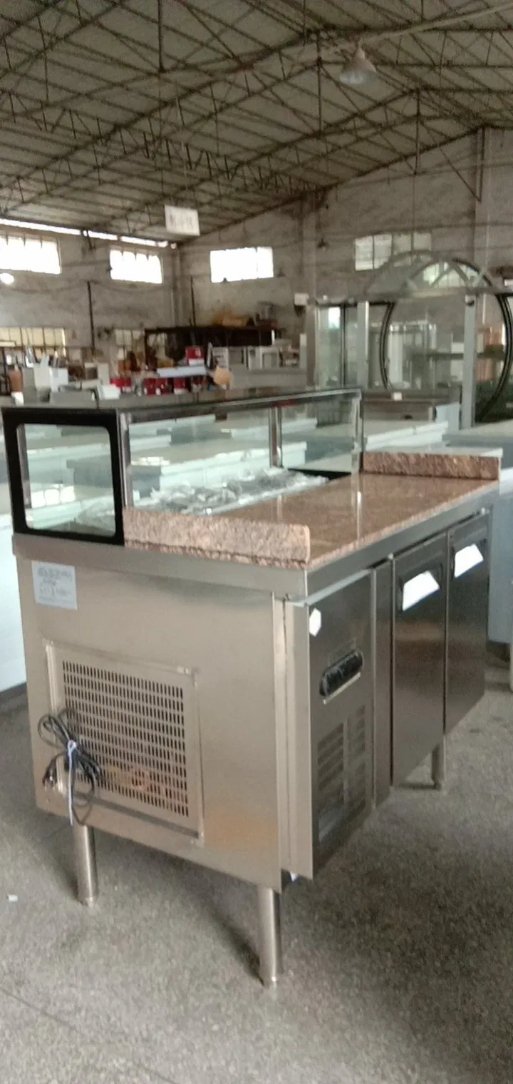 Junjian Customized Counter Work Bench Refrigerator with Chopping Block