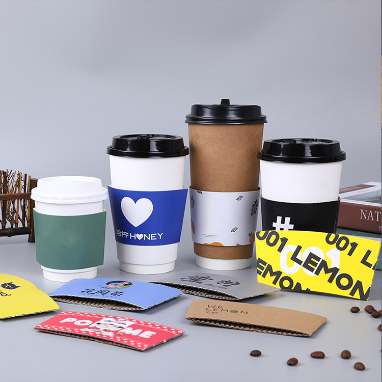 Custom Ripple Double Single Wall Disposable Coffee Paper Cup
