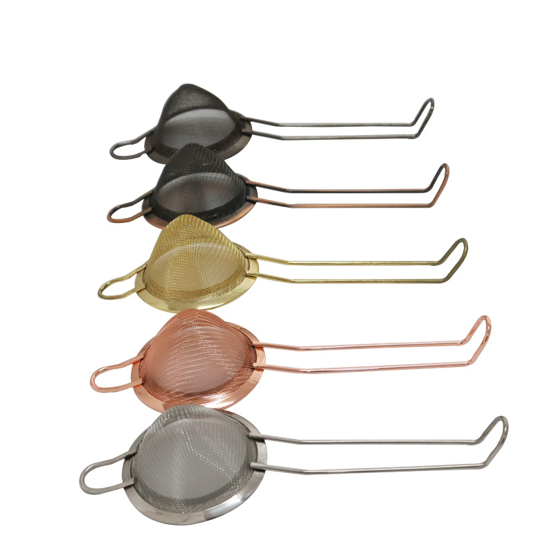 OEM ODM Easy Pouring Non Slip Finger Rest Stainless Steel Cocktail Strainer with Comfortable Handle for Glamis Glen Albyn