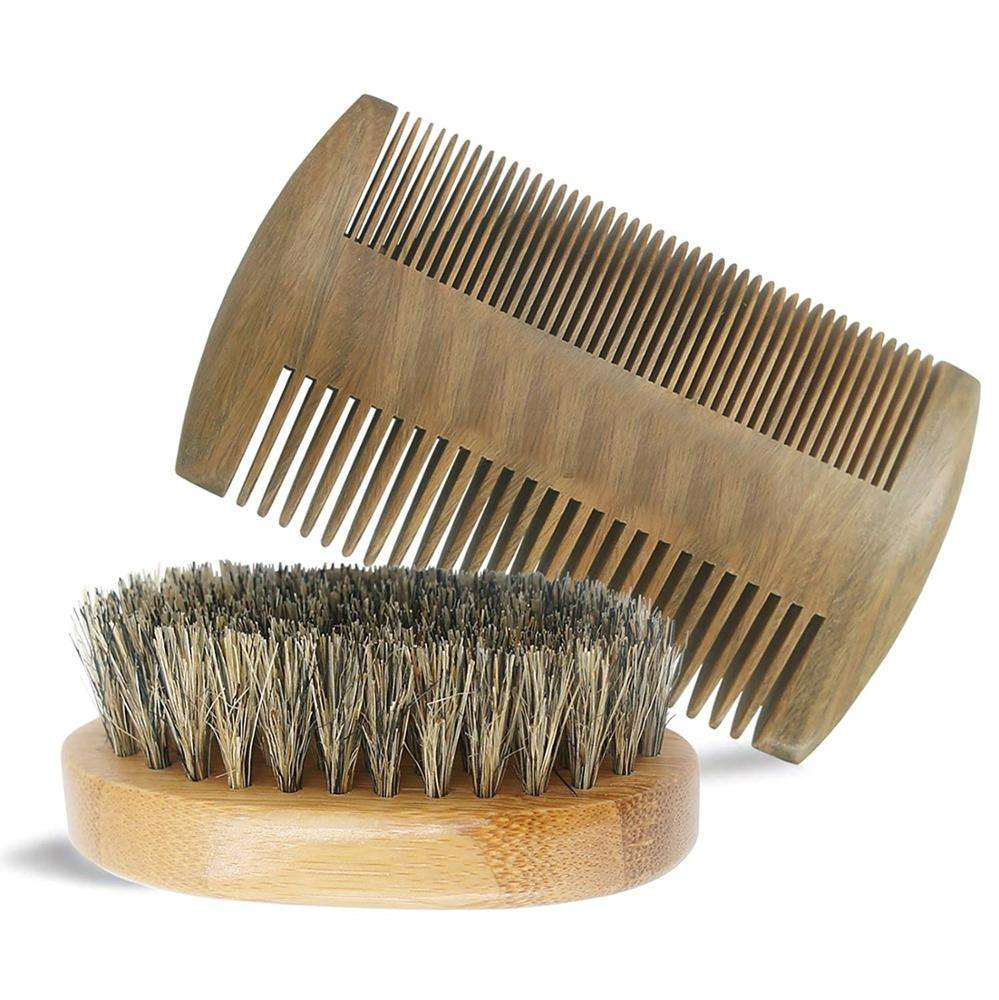 Professional Wholesale 2-Piece Men's Beard Care Brush Set