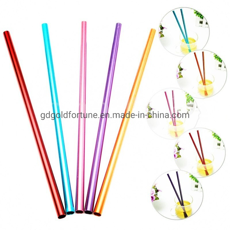 Wholesale Disposable Aluminum Straws with Custom Color