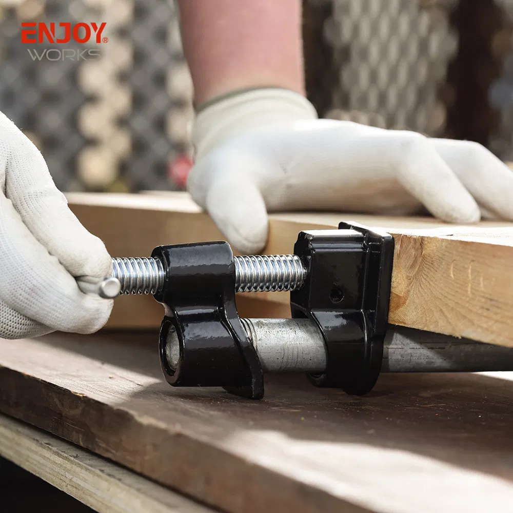 H Style Heavy Duty Wood Gluing Pipe Clamp 1/2 Inch Cast Iron Woodworking Pipe Clamps Carpenters Tool for Assembly Usage
