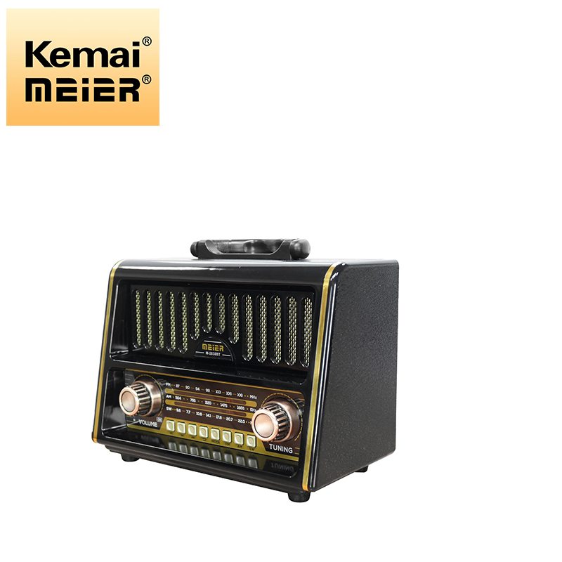 New Coming Factory Am/FM USB TF 3 Band Retro Mini Home Rechargeable Music Player Wooden Box Portable Radio
