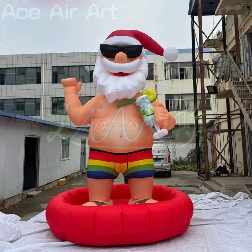 Inflatable Santa Claus Advertising Decoration Giant Inflatable Santa Man Theme Party Christmas Claus
