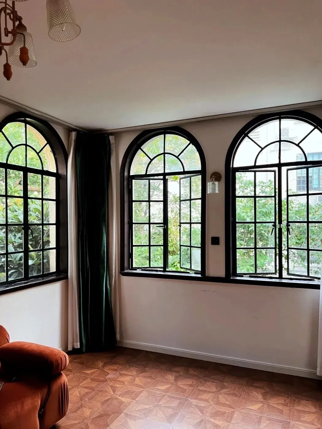 Thermal Break Arched Aluminium Windows Alloy Antique Casement Window Unique Design