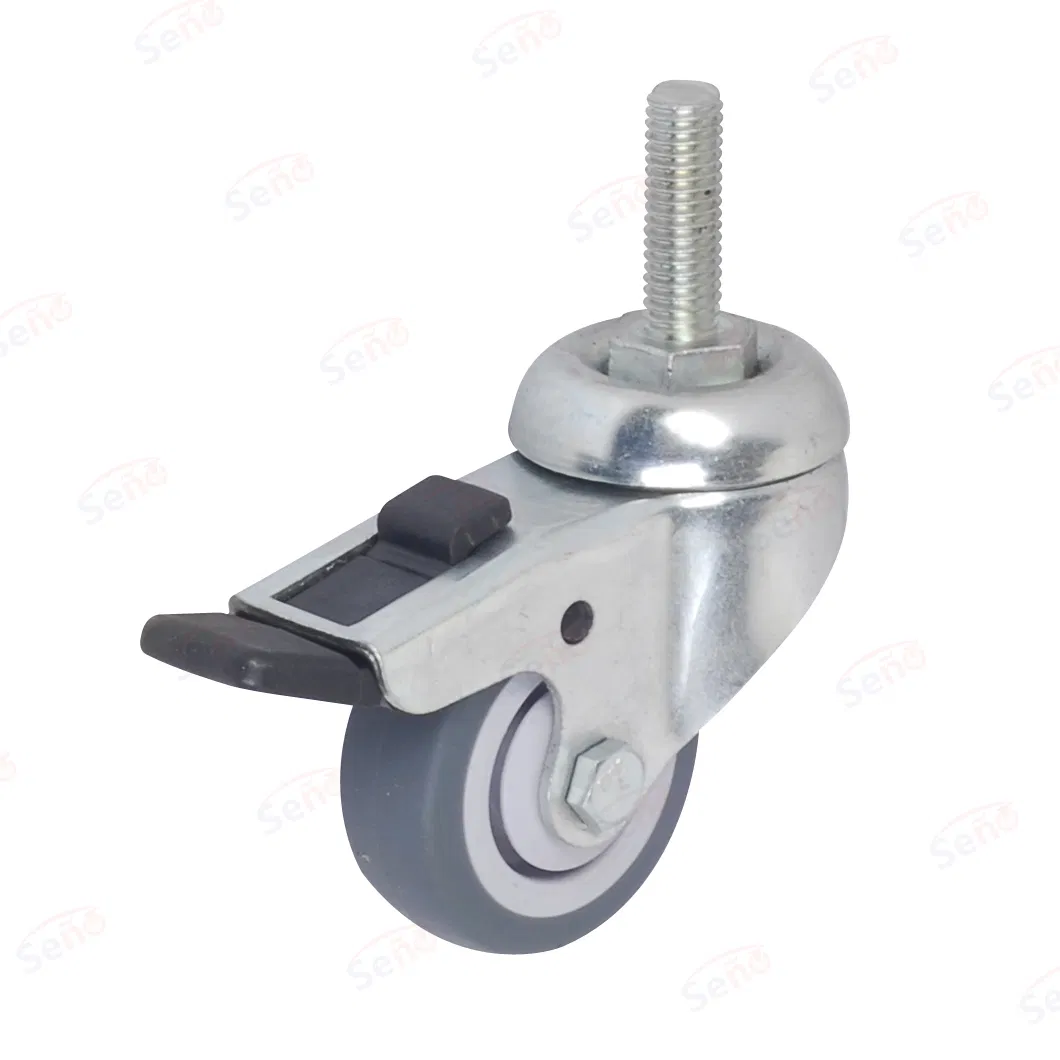 Plain Bearing Zinc Plated Wheel Light Duty Hospital Trolley Caster with Good Service