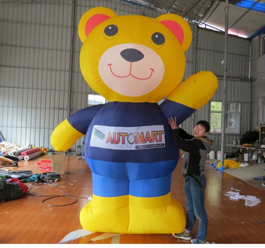 Inflatable Bear Cartoon Model with Free Air Blower, Advertising Decoration