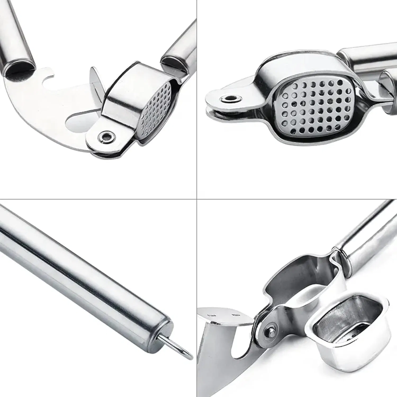 Rust-Proof Garlic Crusher Stainless Steel Garlic Press for Crushing