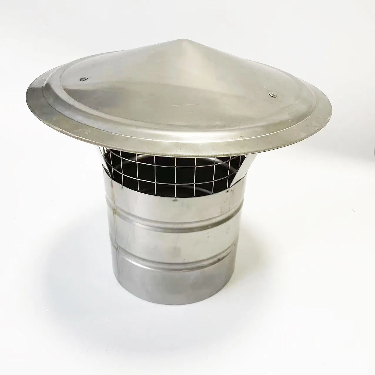 Stainless Steel Chimney Hat Round Rain Cap with Bird Guard 150 mm